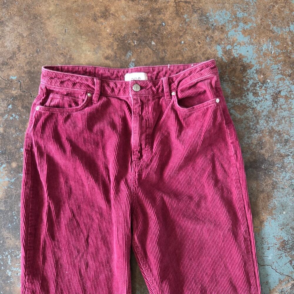 BDG Urban Outfitters Berry Corduroy Mom Pants Size 31 Straight Leg High Rise - Picture 3 of 8